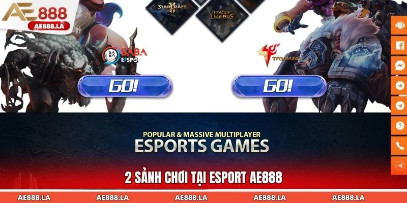 Các sảnh cược hiện nay tại sảnh Esport AE888