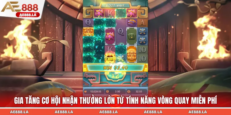Gia tăng cơ hội nhận thưởng lớn từ tính năng vòng quay miễn phí