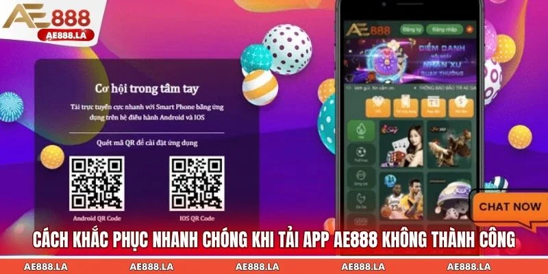 Khi tải app AE888 không thành công hãy kiểm tra lại internet