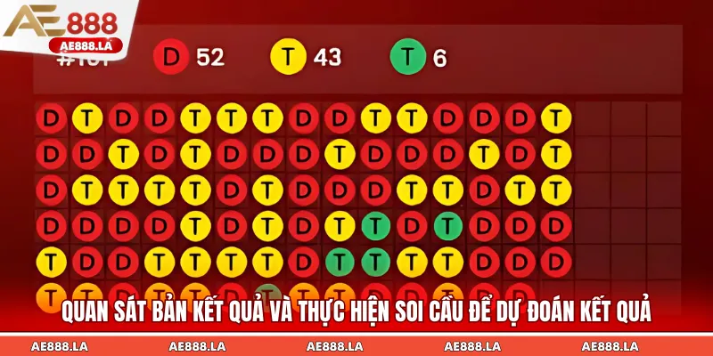 Quan sát bản kết quả và thực hiện soi cầu để dự đoán kết quả