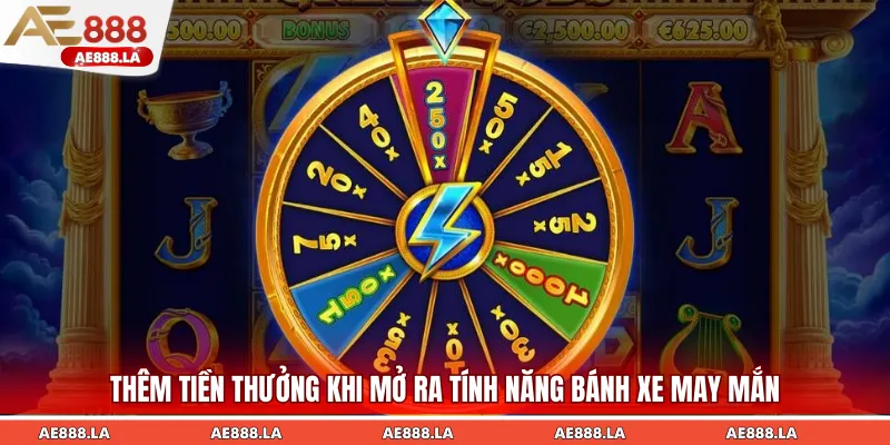 Thêm tiền thưởng khi mở ra tính năng bánh xe may mắn